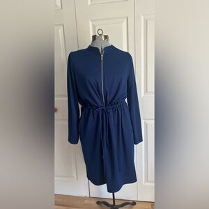 NWT Liz Claiborne Navy Long Sleeve Dress